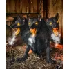 2 Ft 7 In Cerberus Three Headed Dog Animatronic