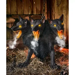 2 Ft 7 In Cerberus Three Headed Dog Animatronic