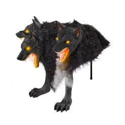 2 Ft 7 In Cerberus Three Headed Dog Animatronic