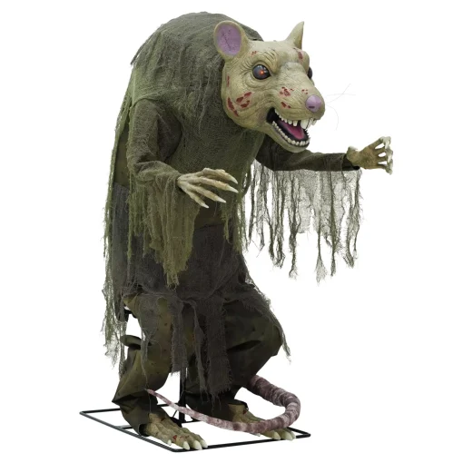 4 Ft 2 In Mutant Sewer Rat Animatronic