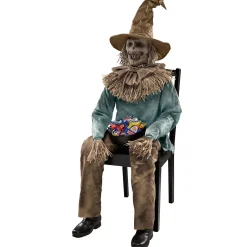 4 Ft 6 In Scary Sitting Scarecrow Animatronic