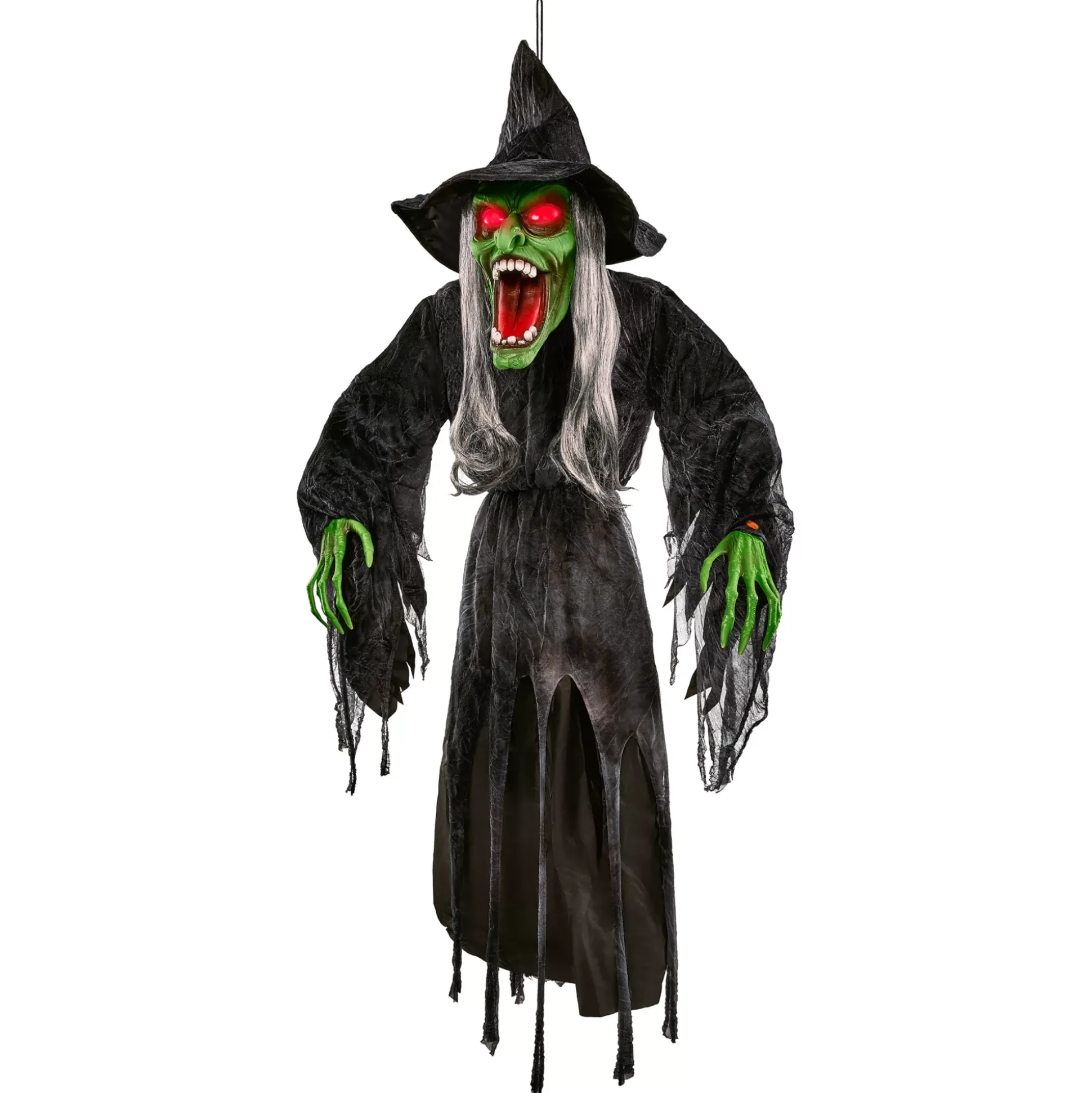4 Ft Hanging Green Wicked Witch Decoration