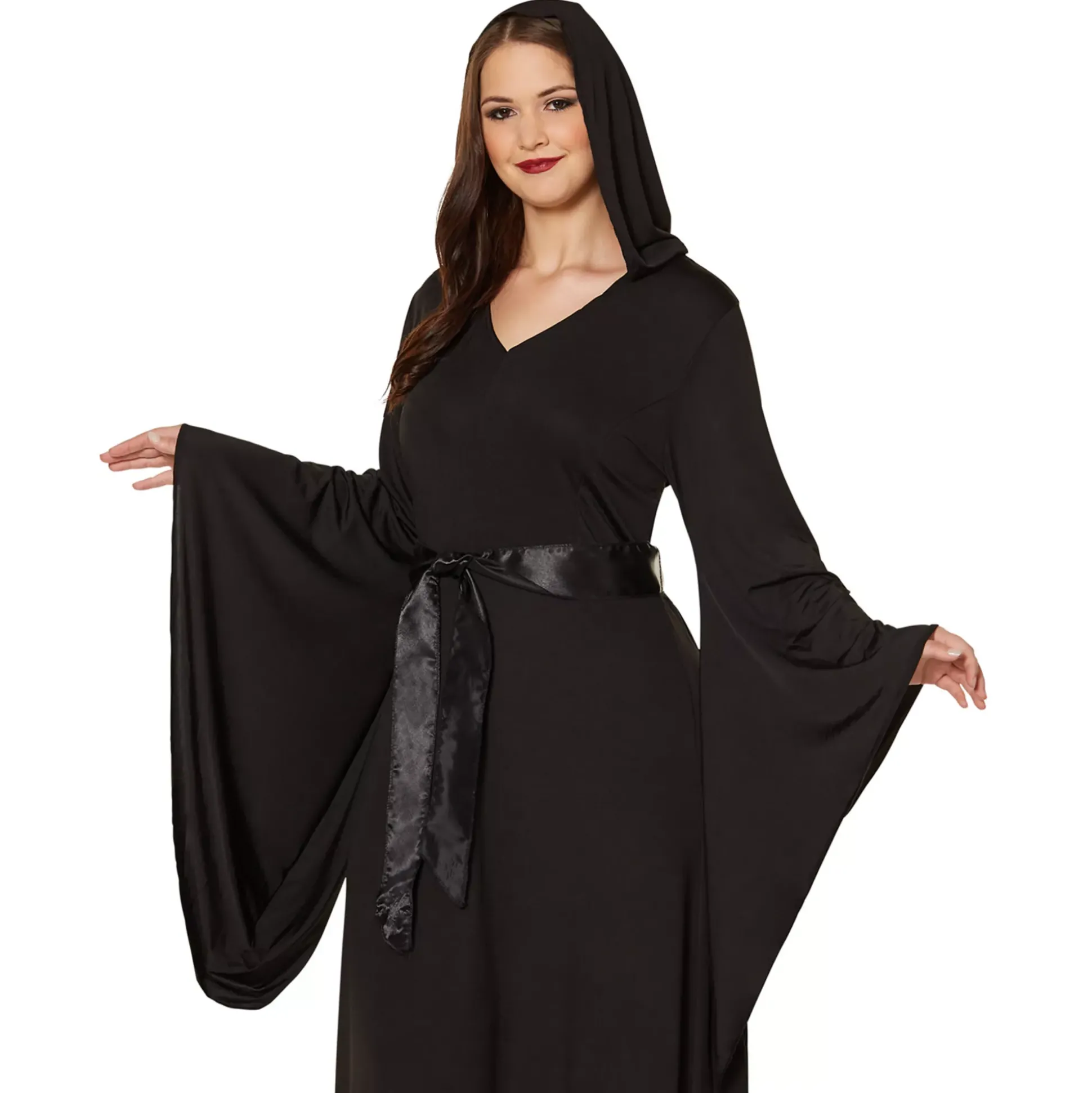 Adult Black Hooded Dress