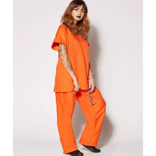 Adult Got Busted Orange Prisoner Costume