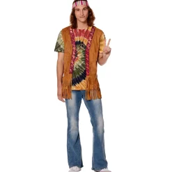 Adult Peace Hippie Fringe Vest