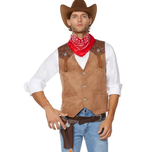 Adult Western Cowboy Plus Size Costume Kit