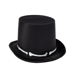 Black Skeleton Top Hat - Deluxe