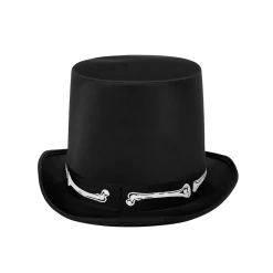 Black Skeleton Top Hat - Deluxe