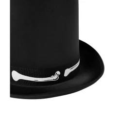 Black Skeleton Top Hat - Deluxe