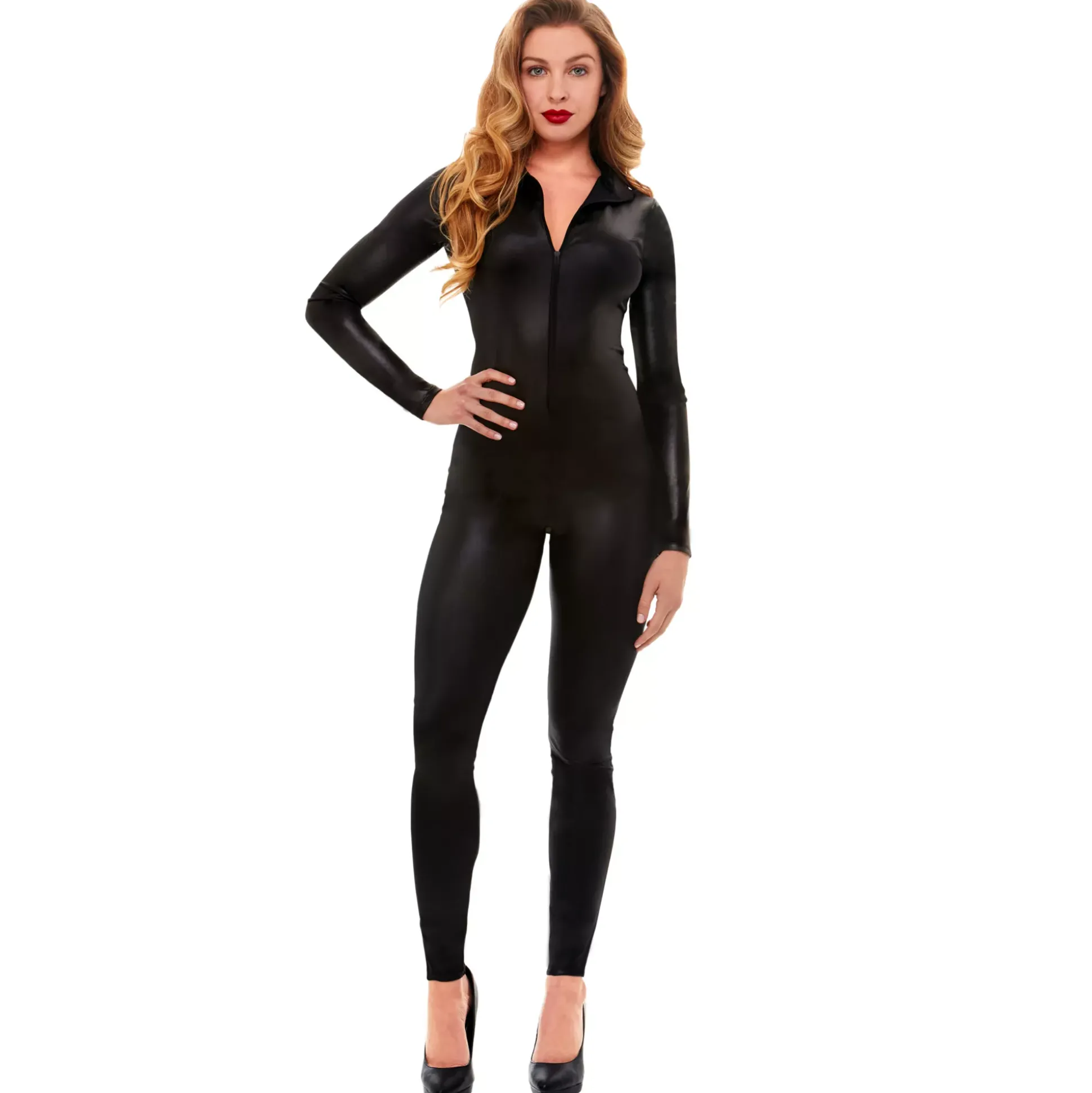 Black Wetlook Catsuit