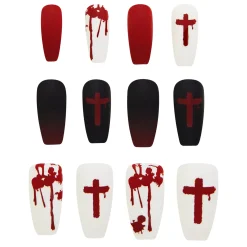 Bloody Cross Press On Nails