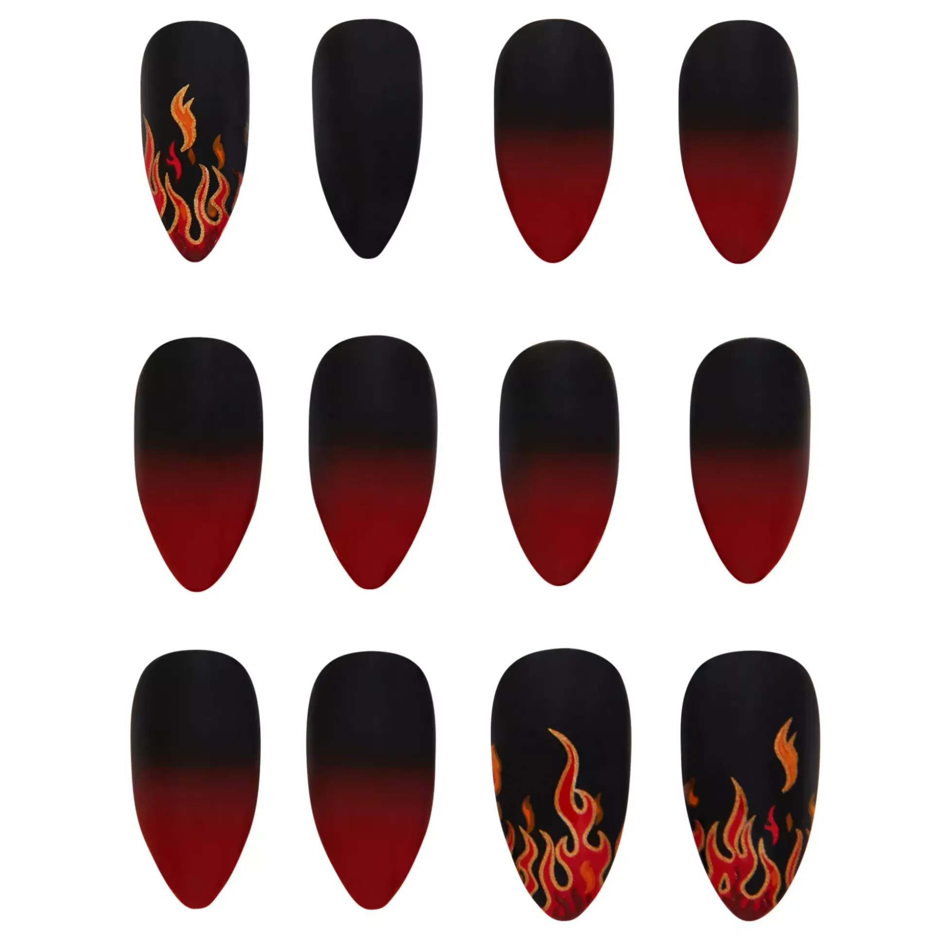 Devil Flame Press on Nails
