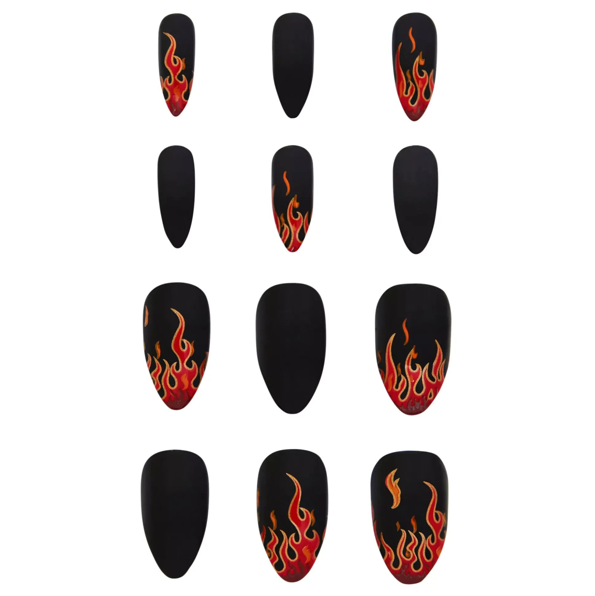 Devil Flame Press on Nails