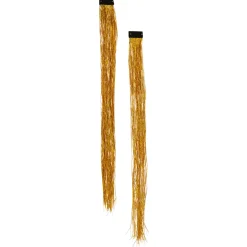Gold Tinsel Hair Extensions