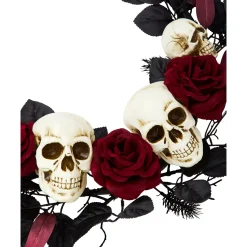 Gothic Noir Skull Wreath