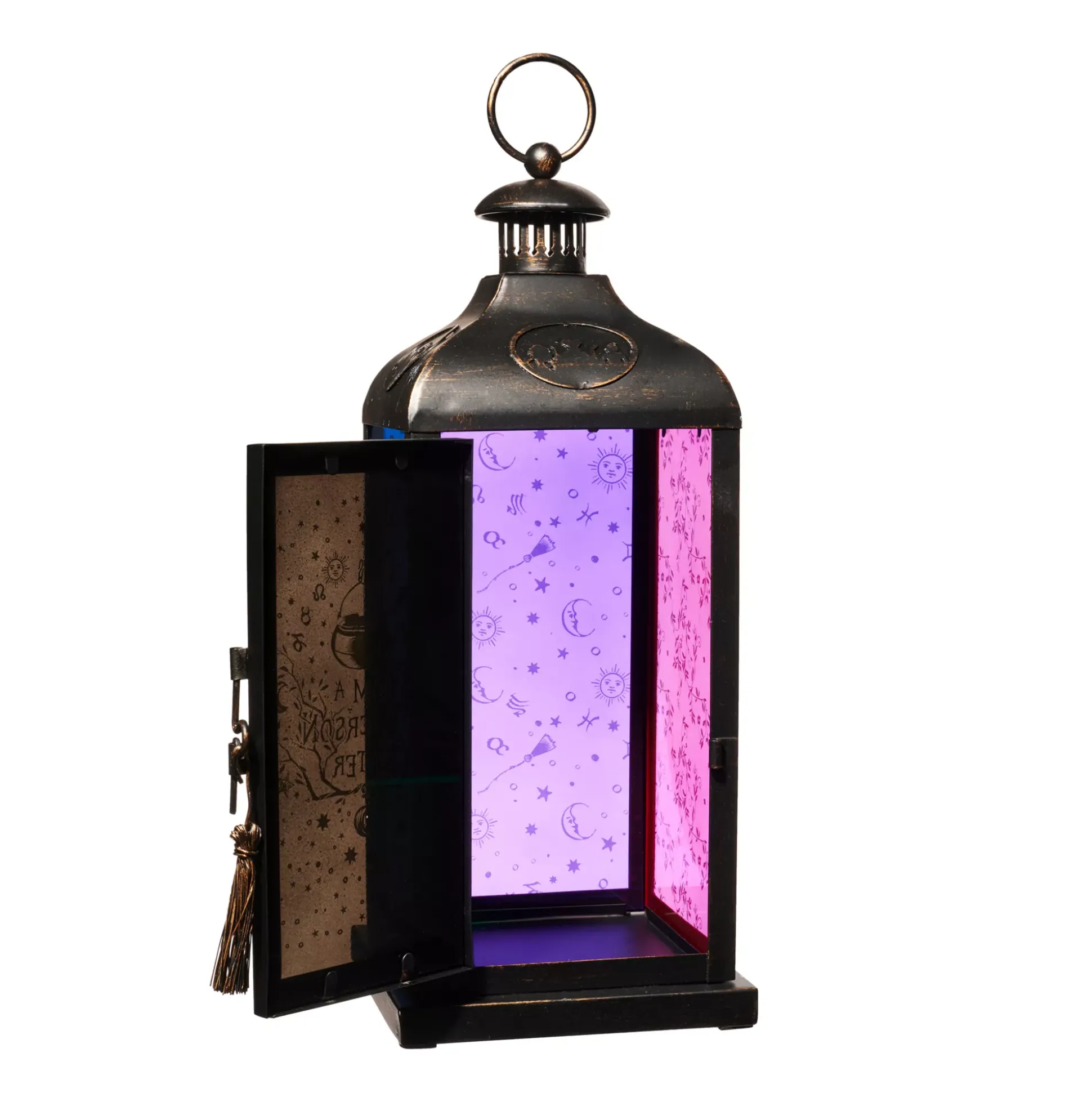 Hocus Pocus Multi-Colored Glass Lantern