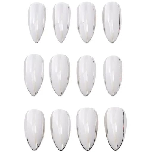 Horror Icon Silver Press On Nails