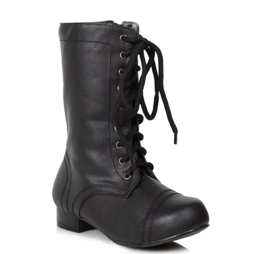 Kids Black Combat Boots
