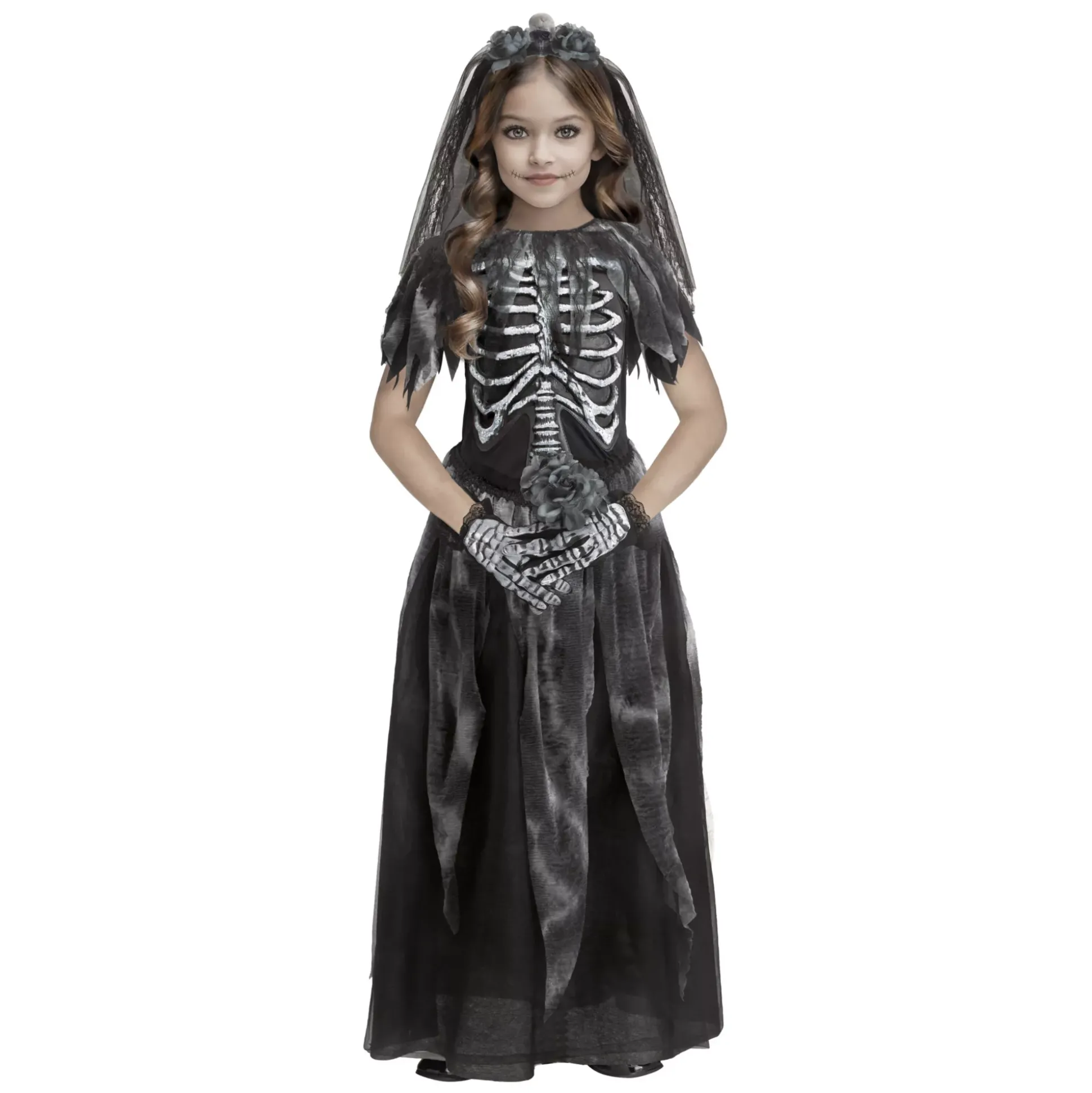 Kids Bone Bride Costume