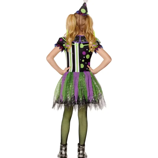 Kids Glow in the Dark Neon Clown Costume