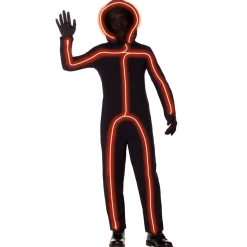 Kids Orange Light-Up Stick Figure Costume