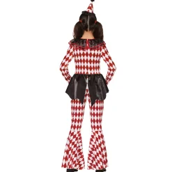 Kids Red Carnival Clown Unitard Costume
