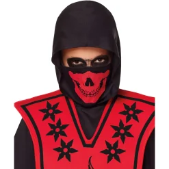 Kids Red Skull Ninja Costume