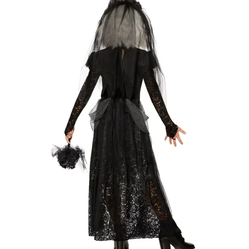 Kids Zombie Skeleton Bride Costume