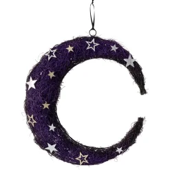 Light-Up Crescent Moon Wreath