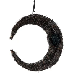 Light-Up Crescent Moon Wreath