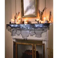 Light-Up Lace Ghost Mantel Scarf