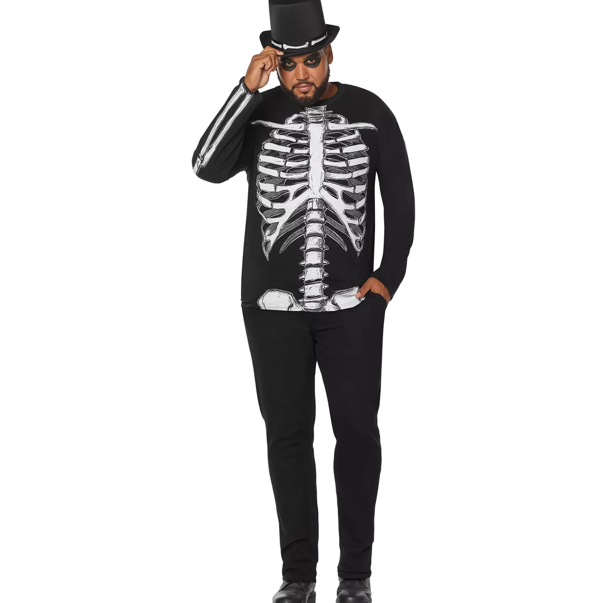 Long Sleeve Skeleton T Shirt