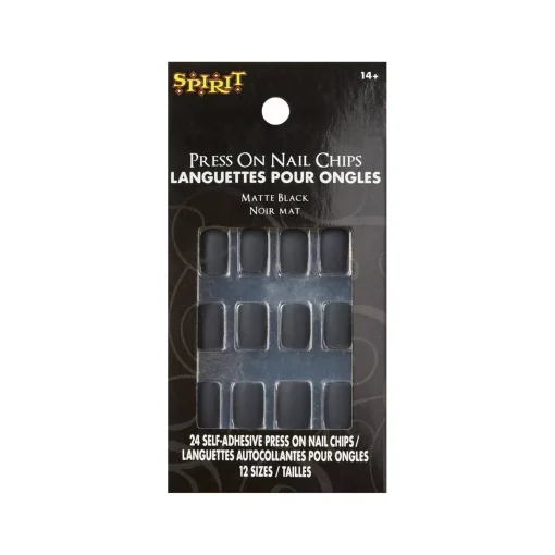 Matte Black Press On Nails