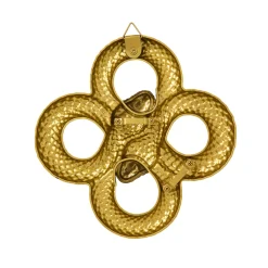Medusa Curled Golden Snake Sign