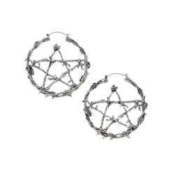 Pentagram Hoop Earrings
