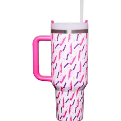 Pink Bloody Butcher Knife Travel Tumbler with Straw - 40 oz.