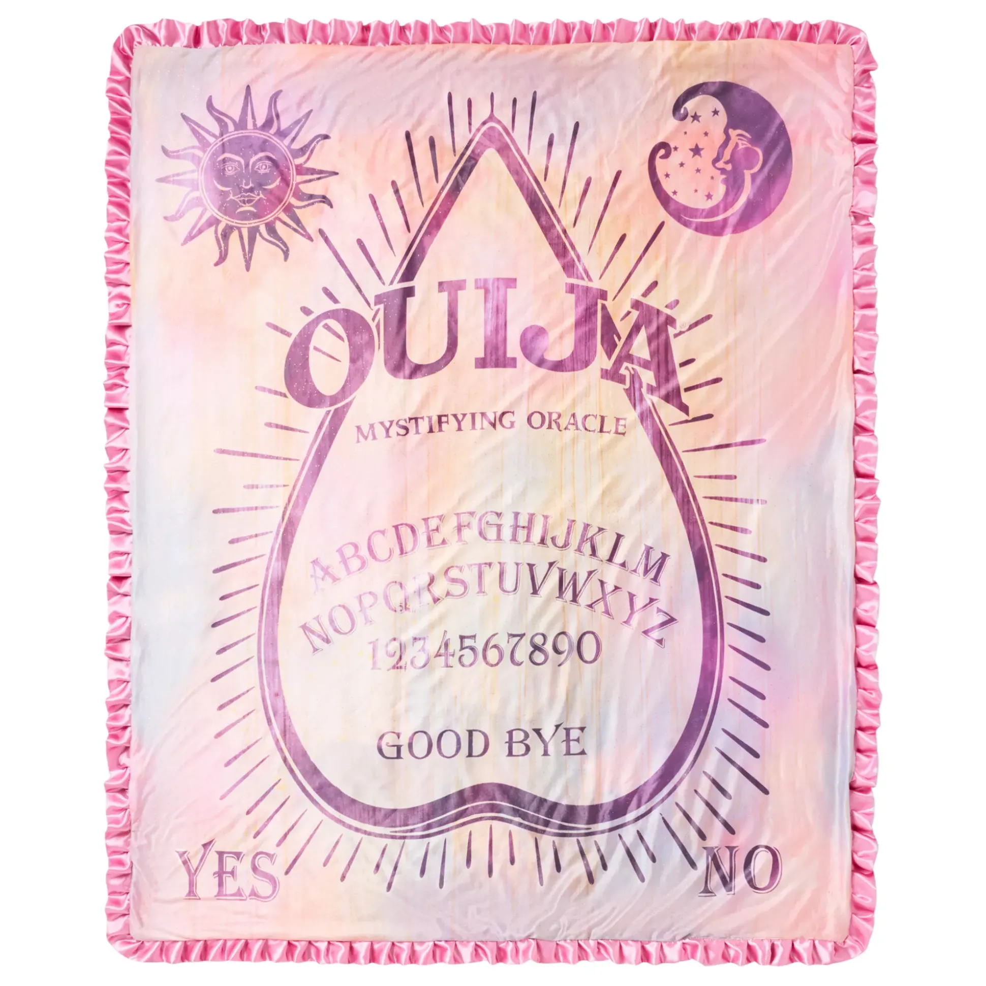 Pink Ouija Ruffle Fleece Blanket