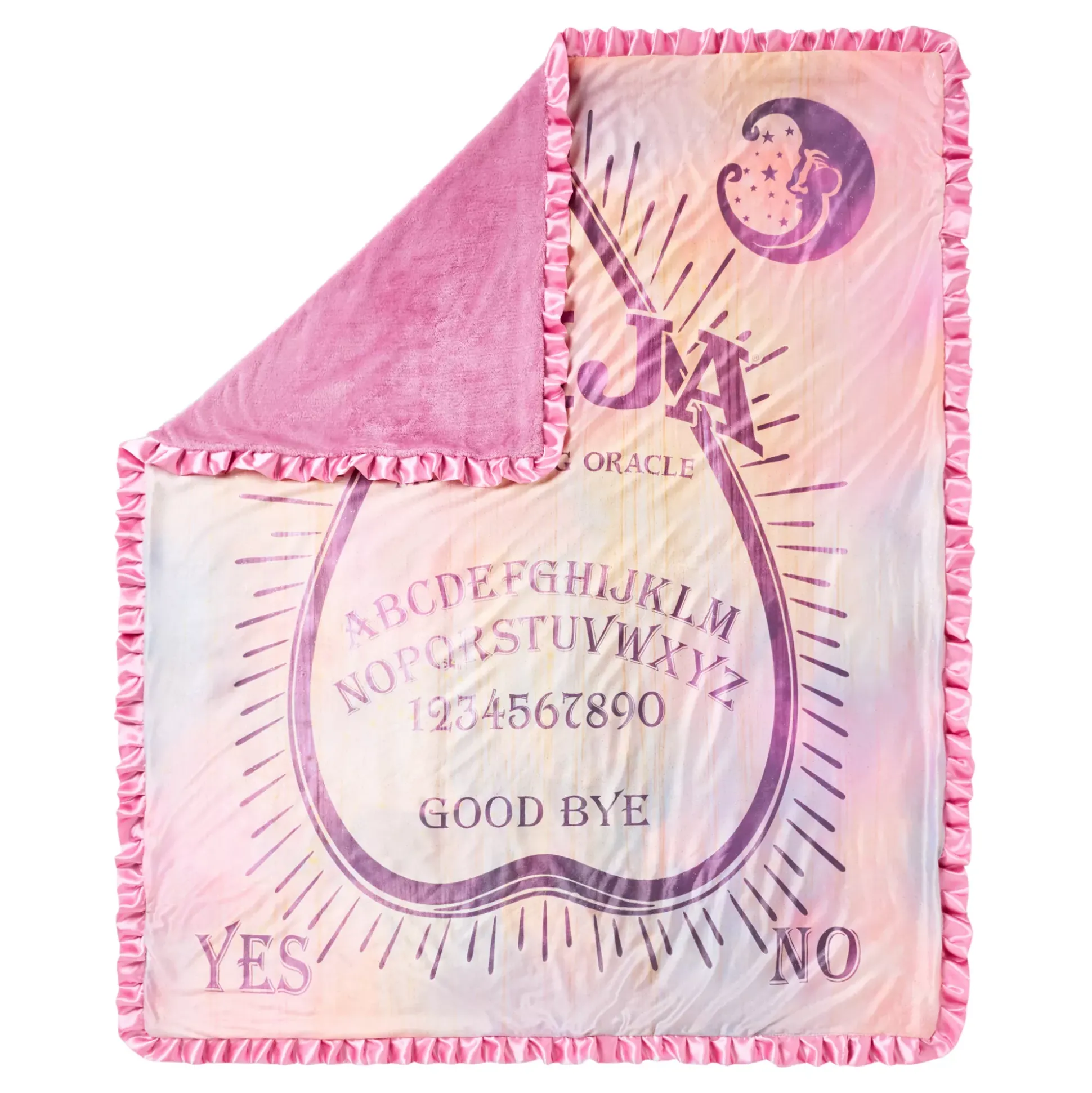 Pink Ouija Ruffle Fleece Blanket