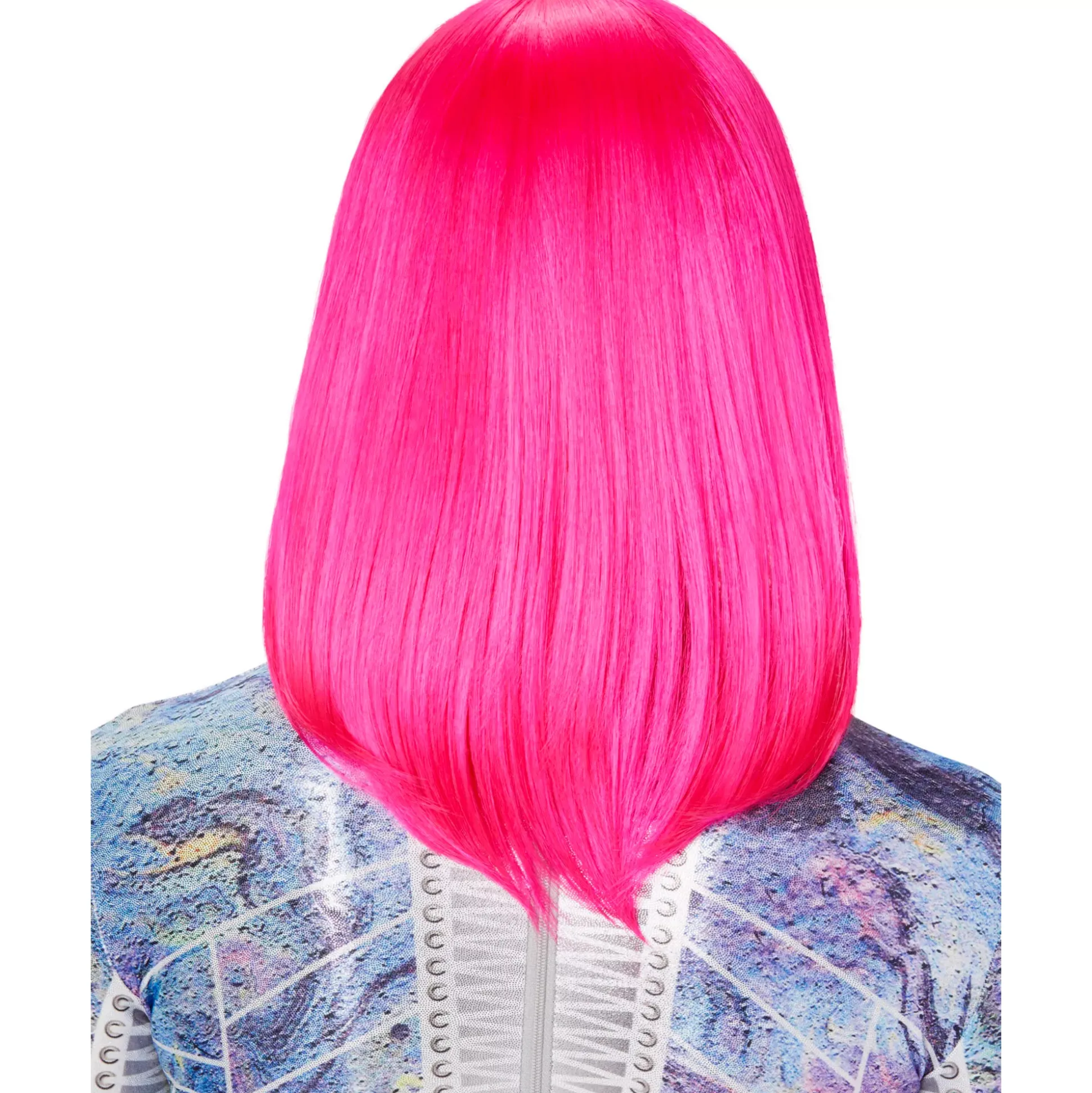Pink Side Swept Pageboy Wig