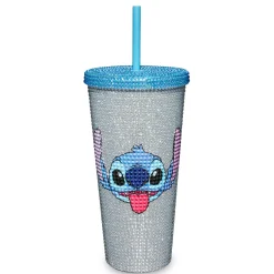 Rhinestone Stitch Cup with Straw 20 oz. - Lilo & Stitch