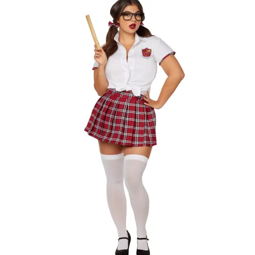 School Girl Plus Size Costume Kit