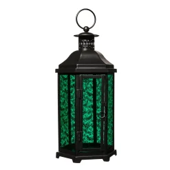 Teal Glass Death Moth Lantern