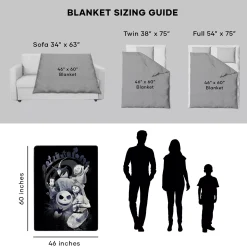 The Nightmare Before Christmas Graveyard Fleece Blanket