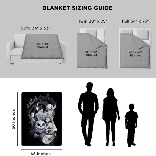 The Nightmare Before Christmas Graveyard Fleece Blanket