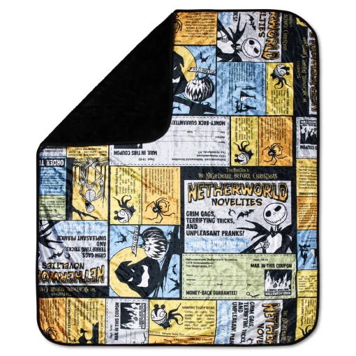 The Nightmare Before Christmas Comic Strip Fleece Blanket